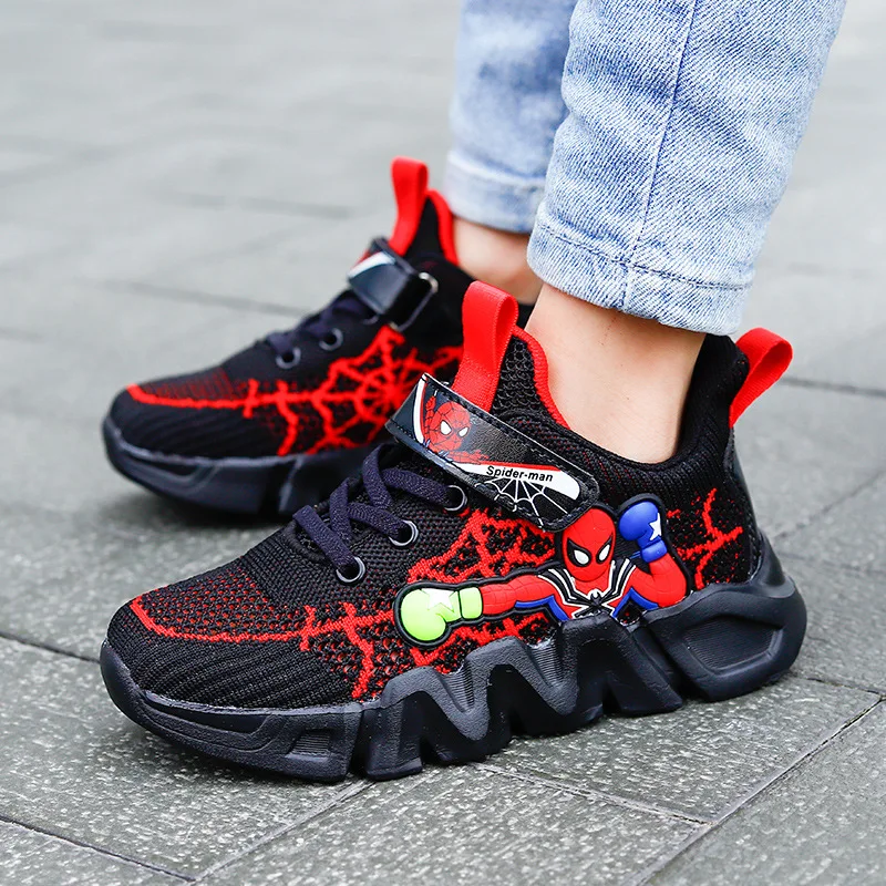 Disney Boys\' Casual Shoes Flying Woven MeshCartoon Running Sport Shoes Children\'s Red Yellow Shoes Sneakers Size 26-37