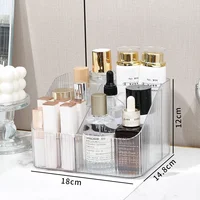 Plastic Makeup Bathroom Storage Box Cosmetic Bucket Desktop Make Up Jewelry Storage Case Sundries Table Container Organizer 2