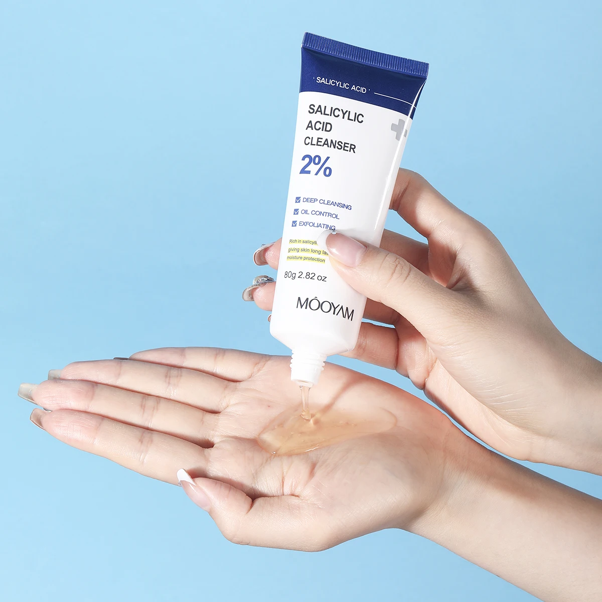 Salicylic Acid Facial Cleanser Deep Cleaning Moisturizing Face Wash Daily Face Cleaning Korean Skincare Product 5