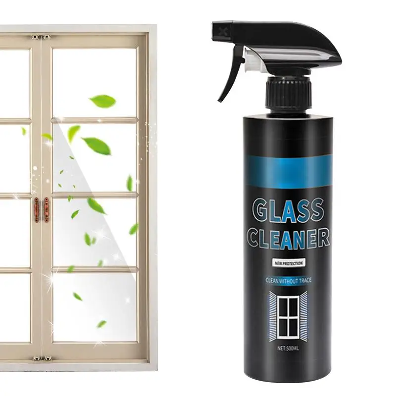 Window Cleaning Spray 500ml Multifunctional Car Wash Window Cleaner Household Glass Cleaning Agent For Bathroom Mirrors Counter