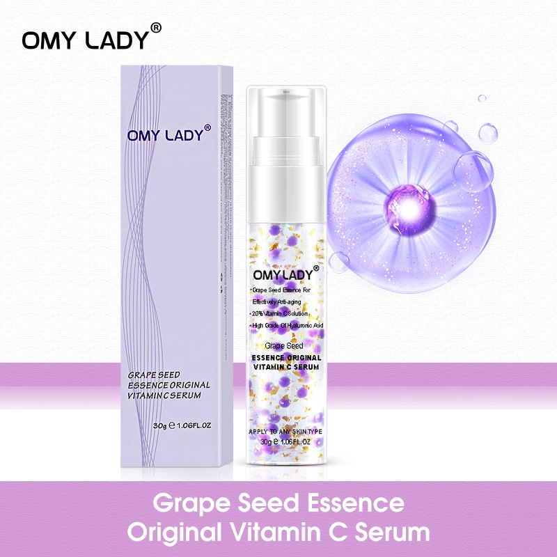 

OMY LADY Grape Seed Essence Original Vitamin C Serum Face Cream Liquid Essence Delay Aging Reduce Wrinkles Moisturizing Skin