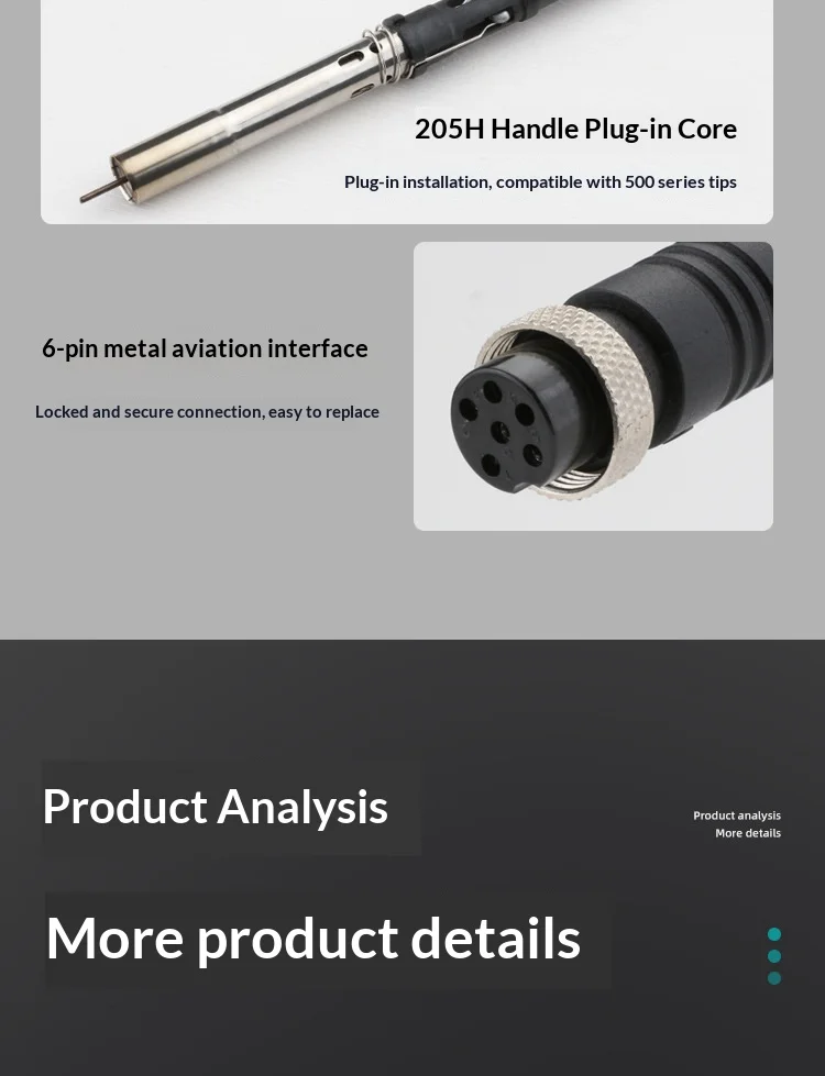 JH 205H 150W High Frequency Soldering Station 100-600℃ Digital Control Anti-stat