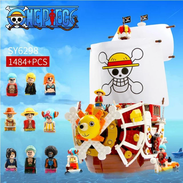 MRK-Q8  One Pieces Pirates Boat Going Merry/ Thousand Sunny Grand Pirate  Ship Car Pendant -Vers.02-PVC-12cm