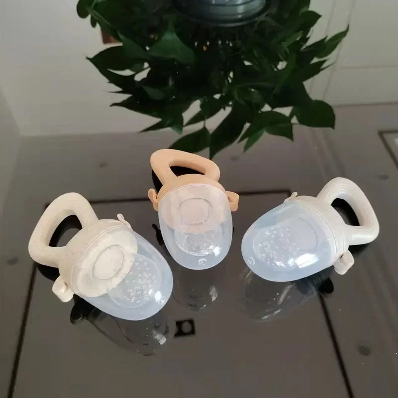 5 in 1 Baby Fruit Feeder with Nipple Set Baby Silicone Mesh Bag Pacifier Fruit and Vegetable Feeder Nursing Toddler Teething Toy 3