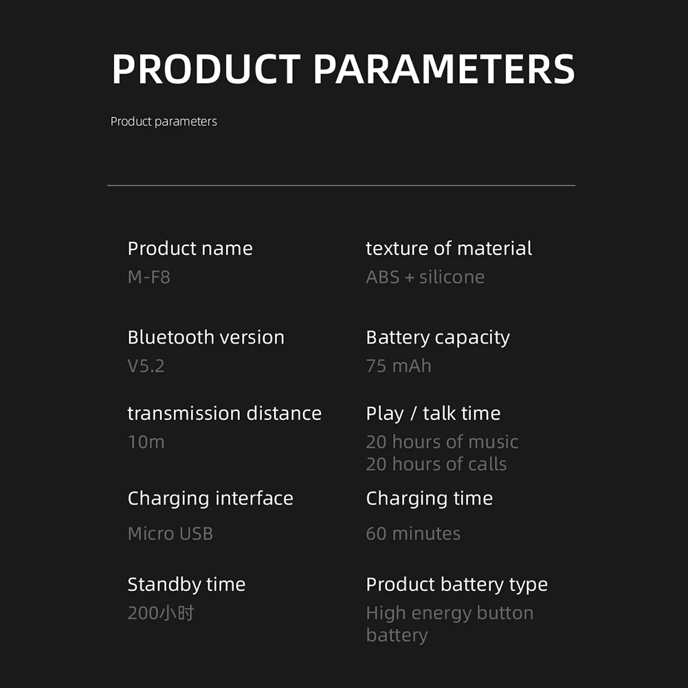 Waterproof Hanging Ear Earbuds Bluetooth-compatible Wireless Business Headset Noise Cancelling Sports Earphone