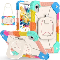 11 Rotating Stand Tablet Cover with Strap - Universal Fit Case for Tab M11 11 TB330FU (Colorful)