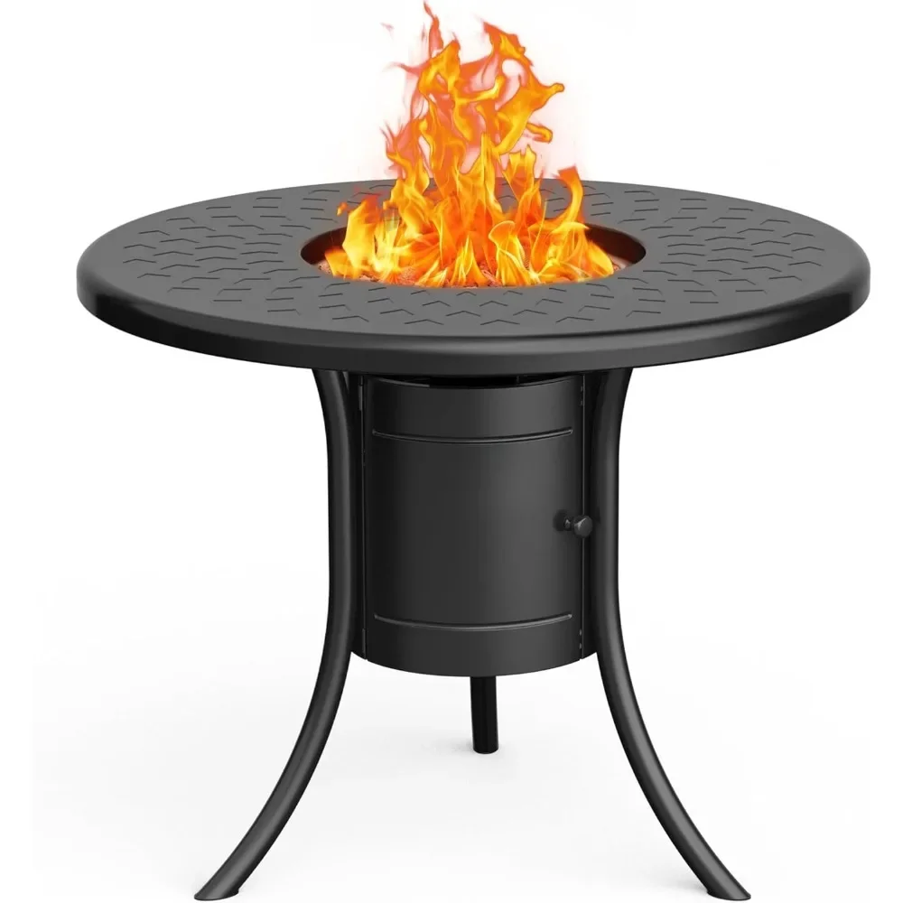 26-inch round propane fire pit table