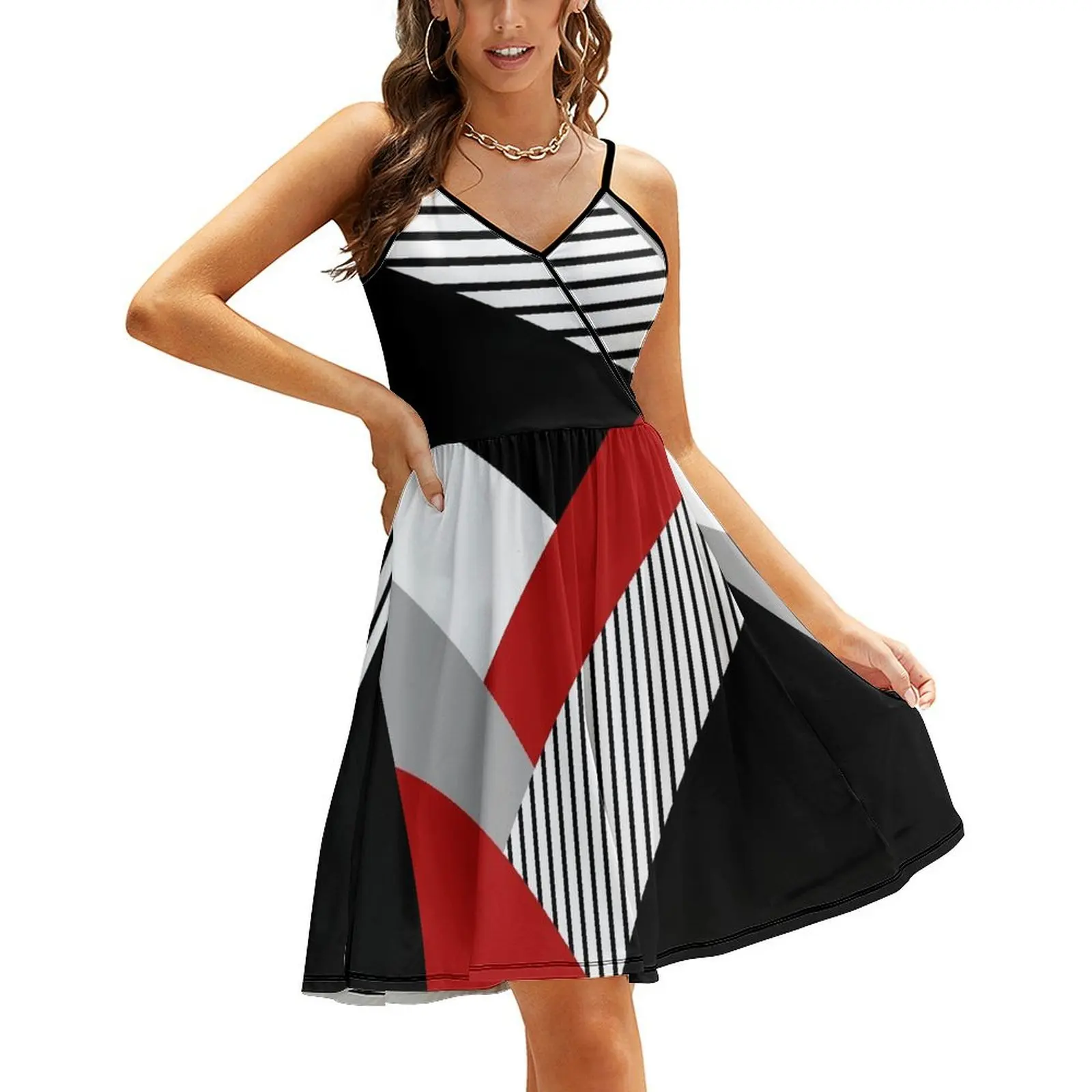 

Colorful geometry Sling Dress dress women elegant luxury dresses for woman dresses summer woman 2024