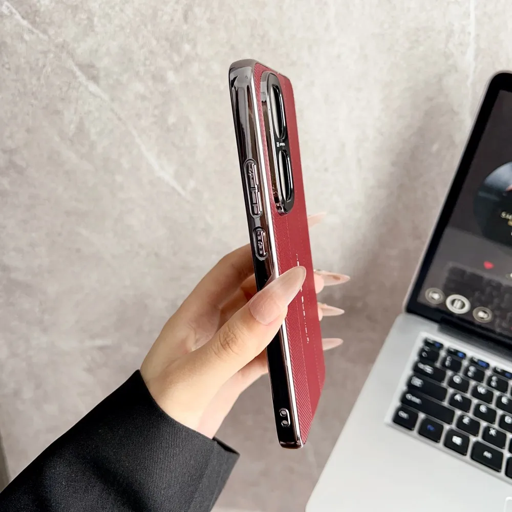 Luxury Plating Hard PU Protective Back Cover Case - Full Cover Shell