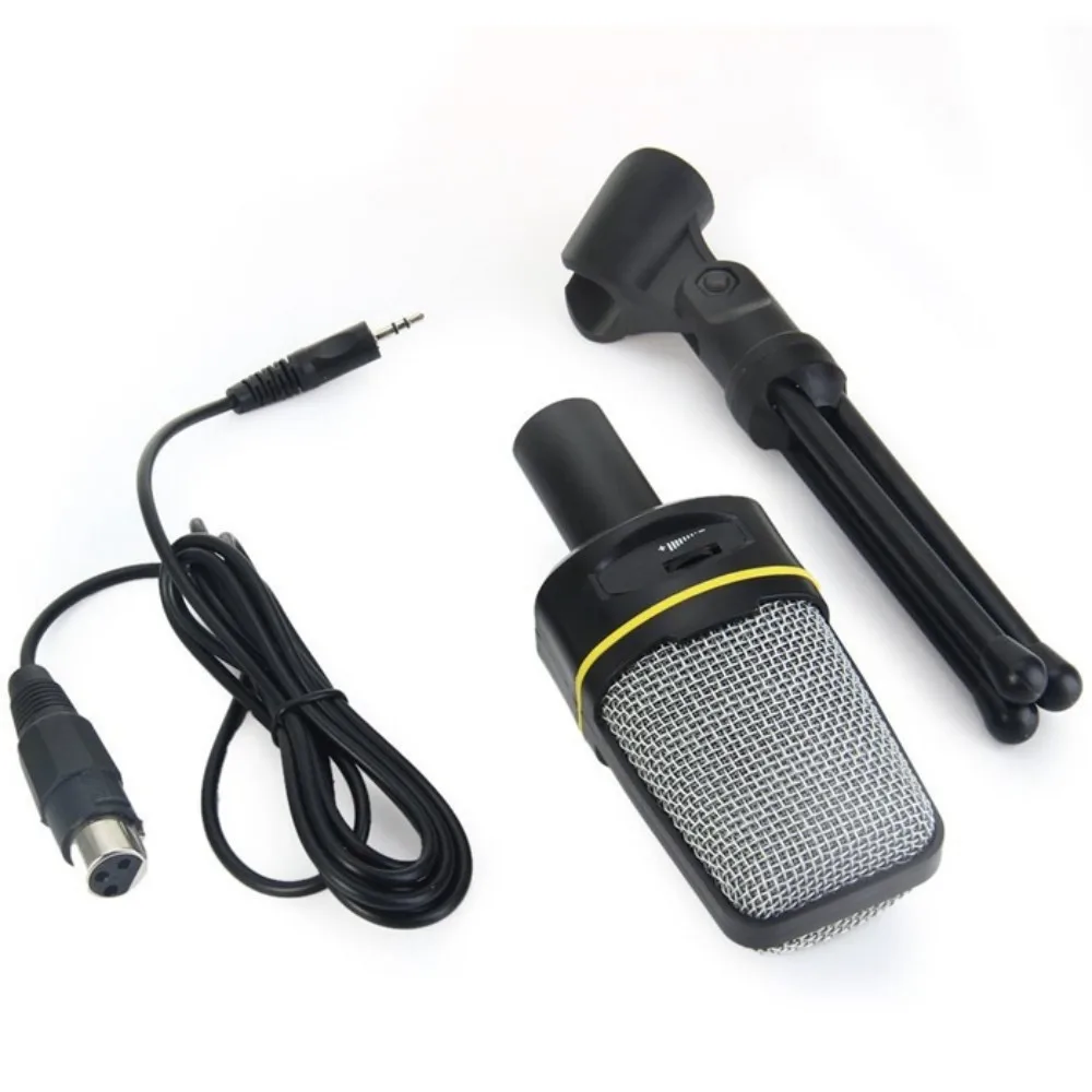 SF920 Condenser Microphone 3.5mm Wired Studio Capacitive Mic Tripod Stand for PC Computer Recording Singing Song