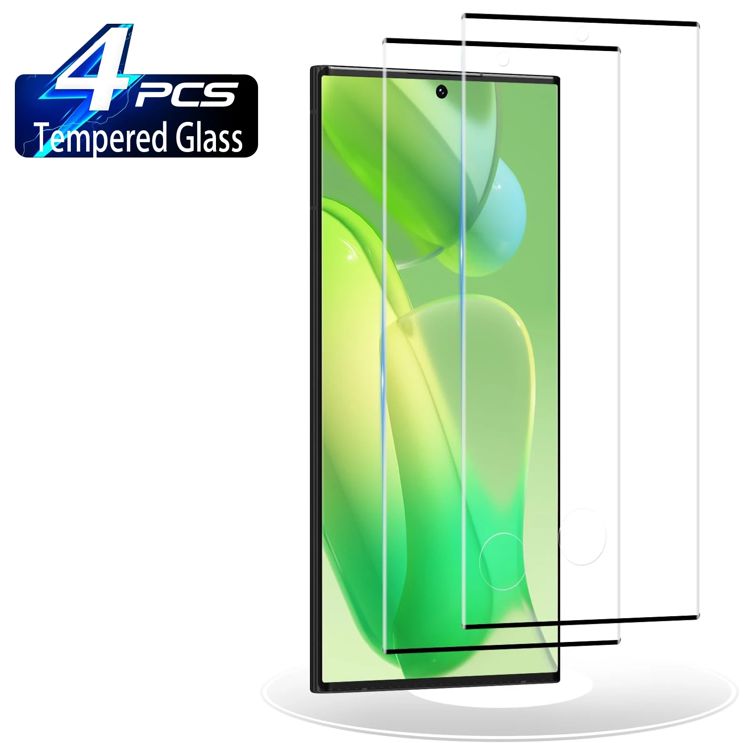 

2/4Pcs Curved Ultrasonic Fingerprin Tempered Glass For Samsung Galaxy Note 20 Ultra Note 10 Plus Screen Protector Glass