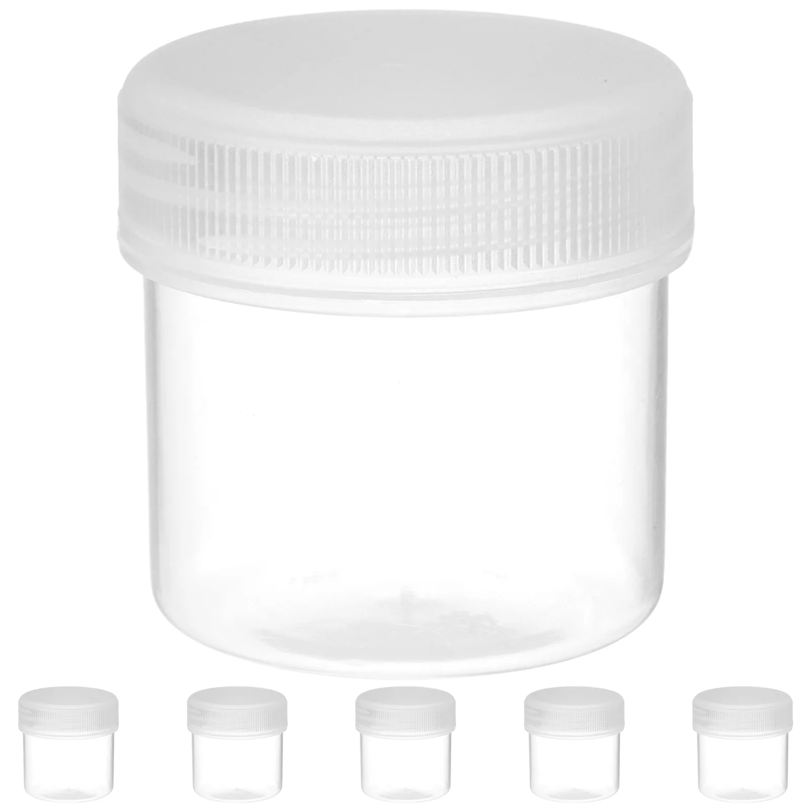 6 Pcs Sealed Jar Paint Bucket Storage Containers Mini Plastic High Sealing Sturdy Multipurpose Portable Reusable Chemicals