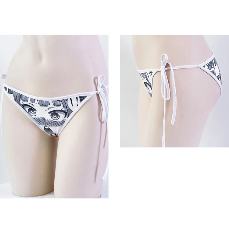 Women Underwear Breathable Side Tie Panties Low-rise Underpants Anime Cartoon Printing Briefs Adjustable Sides Panties women lingerie set