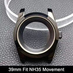 Men's Steel Case Watch with Sapphire Glass and Steel Strap - Includes Box (4 black)