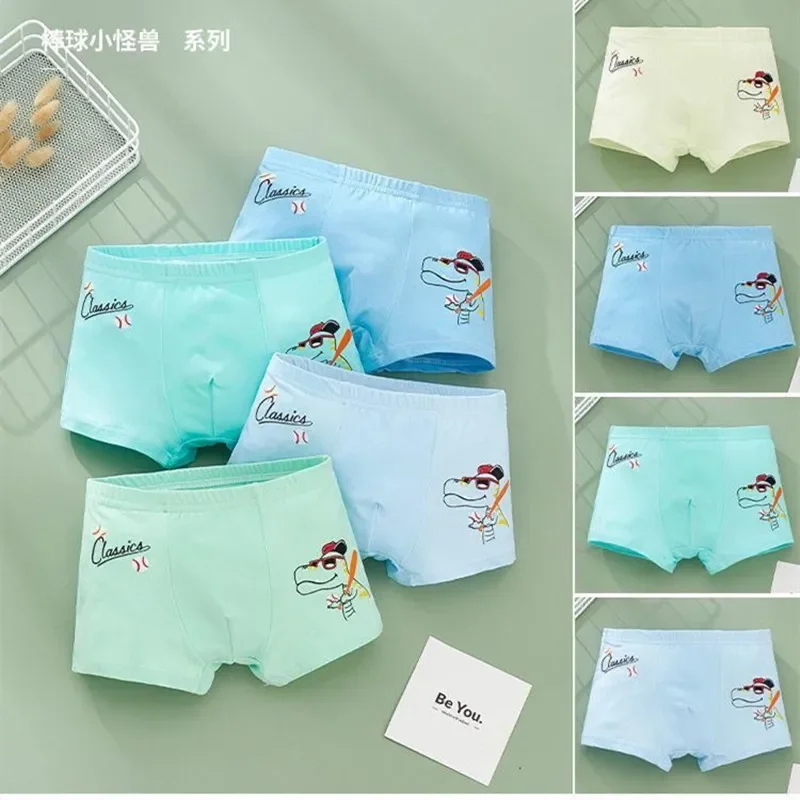 10 Pcs/Lot Boys Boxer Briefs Kids Underwear Baby Underpants Cartoon Print Soft Children Panties 2-12Years boys underwear