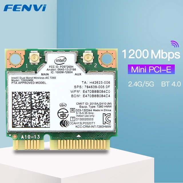 Dual Band Mini PCI-e Wifi 3160HMW 802.11ac Wireless Bluetooth