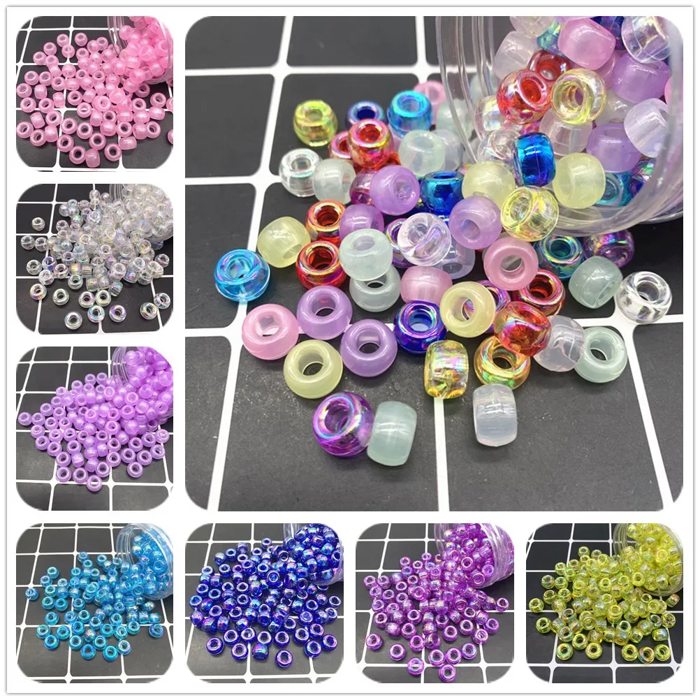 Hair Rings Hair Beads 100Pcs/Pack 6*9mm Hole 4mm dreadlock beads hair accessories for braids hair beads for kids hair braid accessories ring beads nano rings