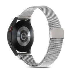 Elegant 22mm Milanese Loop Magnetic Bracelet Strap for 22mm Universal (Silver)