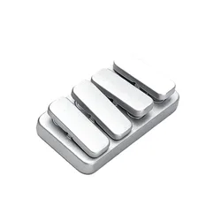 Magnetic Slider Metal Fidget Toy - Mini Sensory Decompression Gyro (Silver)