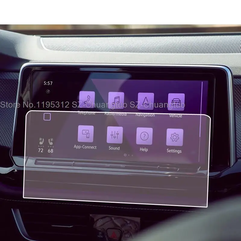 

Защитная пленка из закаленного стекла для VW Volkswagen Atlas 2024, 12 дюймов, автомобильное радио, GPS-навигация, аксессуары для интерьера
