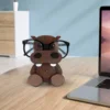 Cute Farm Animal Glasses Frame Creative Pet Shape Wood Carving Eyeglasses Stand Holder for Bedroom Office Desk Accessories 2