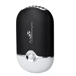 Compact Rechargeable USB Fan for Travel and Office Use (Black)