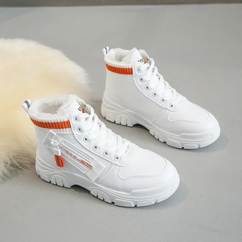

Winter Women Cotton Shoes Plush Thick Warm Booties 2024 Female Ankle Boots High Top Sneakers Snow Short