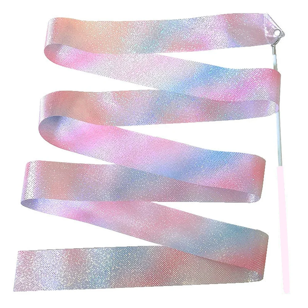 Dance Ribbon Gym Ribbons Dance Gym Rhythmic Gymnastics Rod Art Ballet Twirling Stick Training Performance Prop