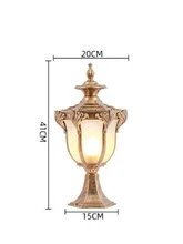  Outdoor Pillar lamp European Villa Courtyard Gate Column Light waterproof black Aluminium garden landscape lamps pillar lighting 