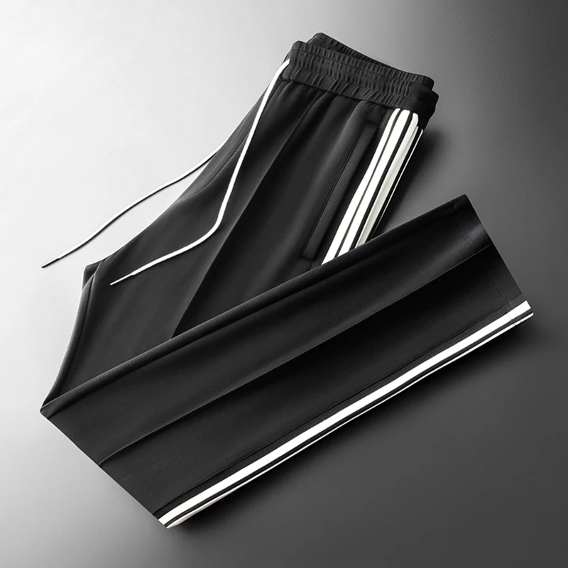 JSBD~End copper-ammonia silk blended fabric autumn men's loose straight casual pants sport pants