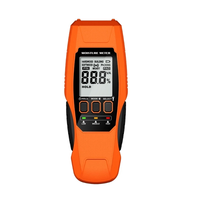 

Two Probes Wood Moisture Meter Wood Humidity Tester Hygrometer Damp Detector Large Digital Display Measuring Tool