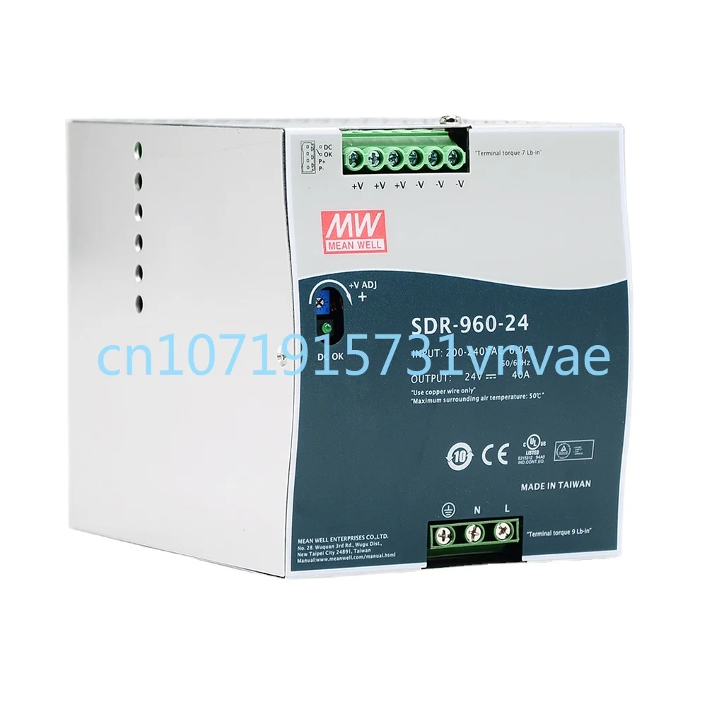 

SDR-960 24/48V DC рельсовый переключатель питания 960W высокоэффективный активный PFCS тонкий