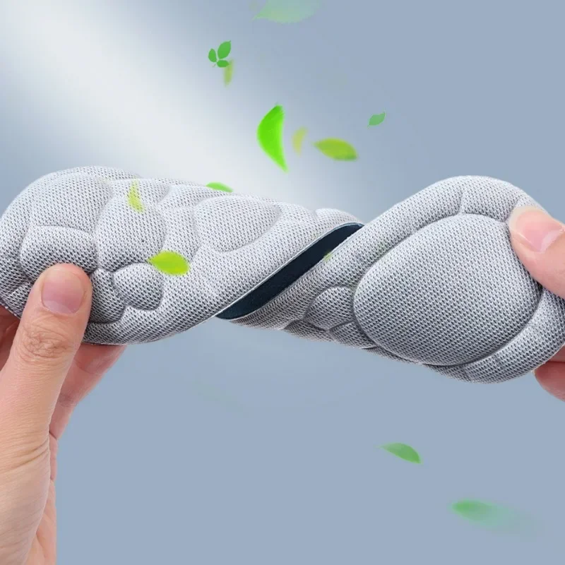 Stretch Cotton Massage Insole 5D Cloud Sensation Relieve Pain Shoe Pad Elastic Sweat Absorbing Insoles Breathable Shoe Cushion