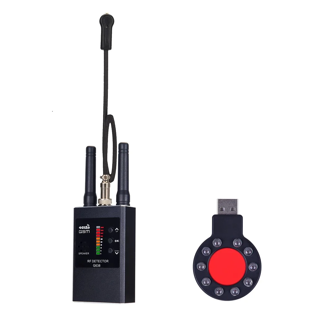 

Anti-Spy Wireless RF Signal Detector GSM Audio Finder GPS Scan Detector Radio Device Professional Anti Candid Camera IR Scanning