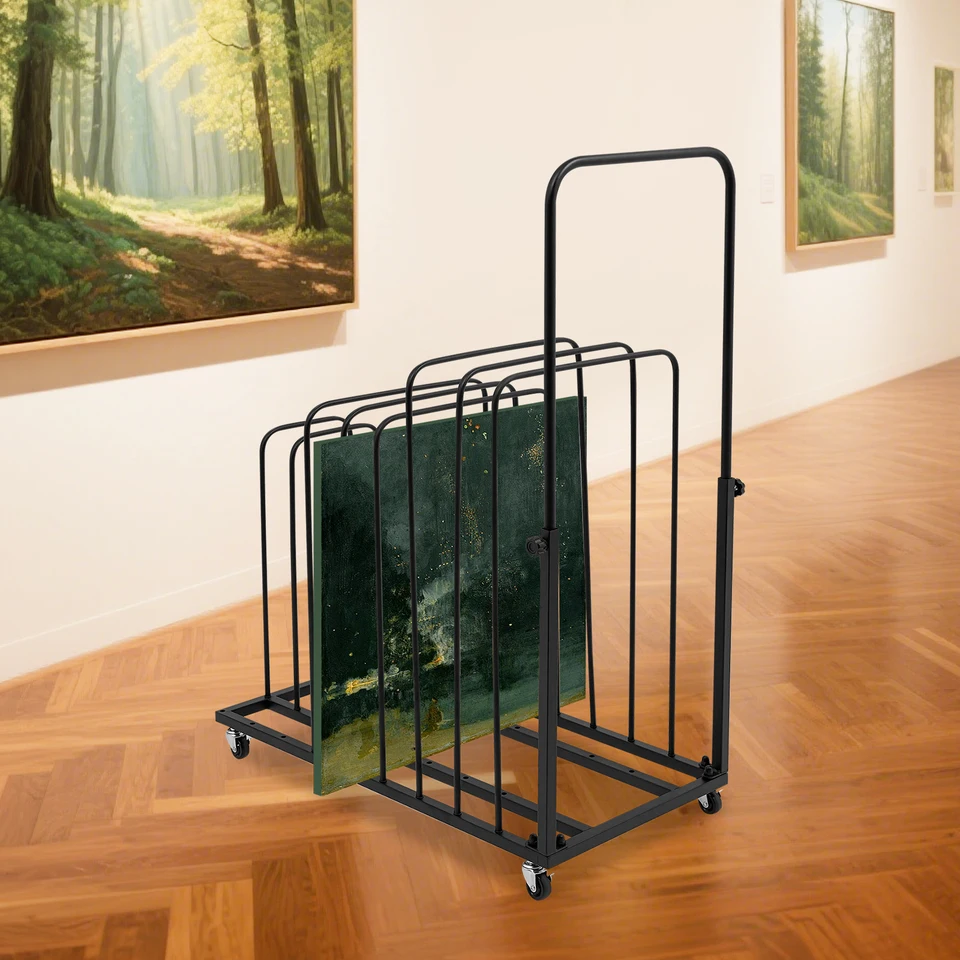 Versatile Rolling Art Canvas Storage Rack