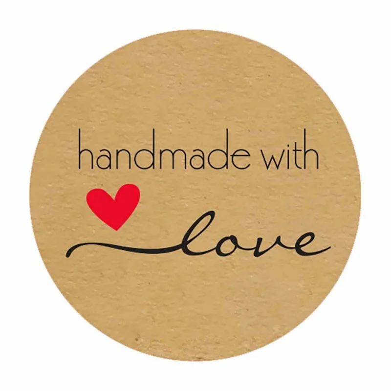 100-500pcs Homemade Snack Cake Gift Box Packing Labels for Wedding Holiday Gift Cute Decoration Sealing Stickers Wrap Supply