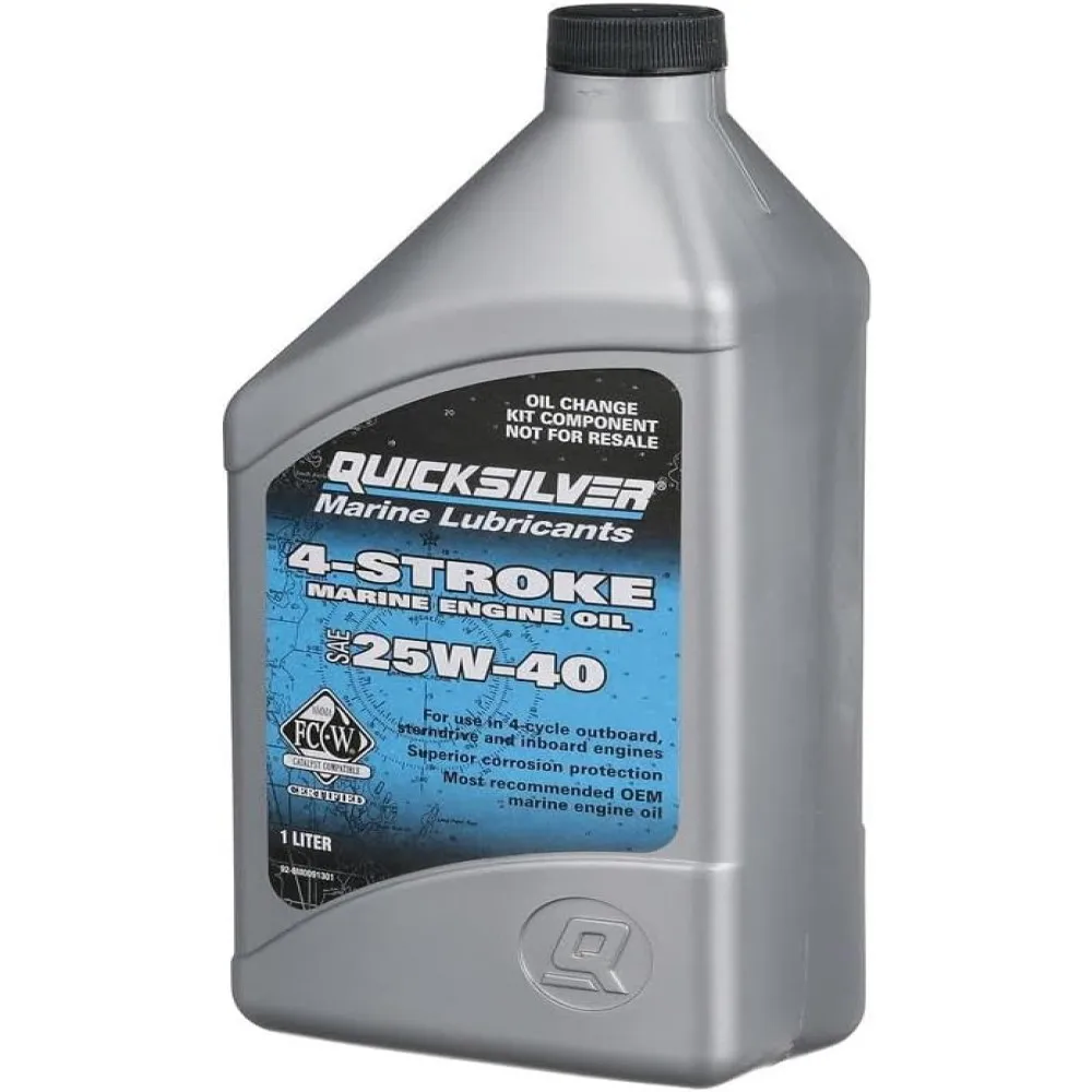 Quicksilver 25W-40 Oil Change Kit for 4-Stroke 40hp, 50hp and 60hp Mercury outboards