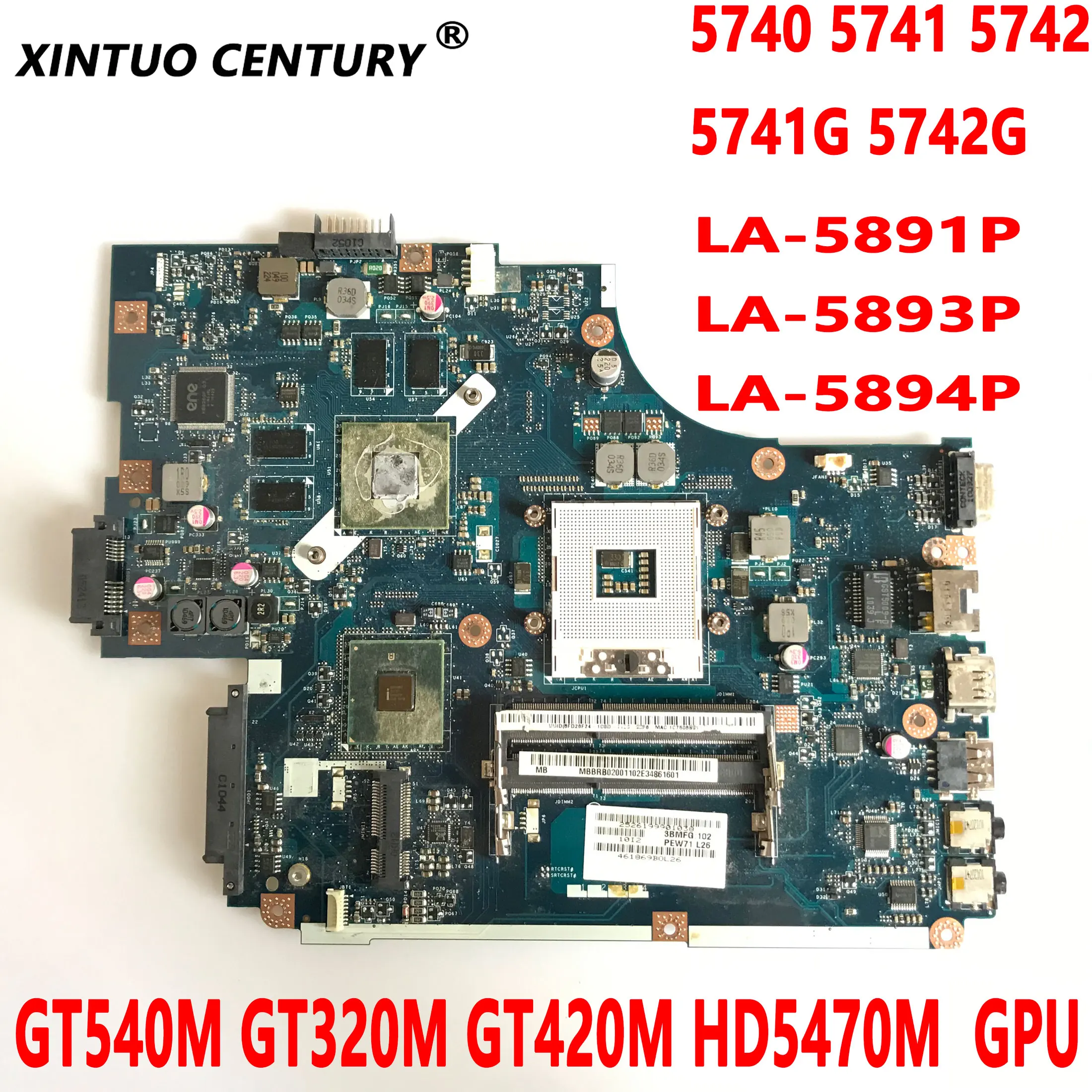 

LA-5891P LA-5893P LA-5894P for Acer 5740 5741 5742 5741G 5742G Laptop Motherboard GT540M GT320M GT420M HD5470M GPU 100% Tested