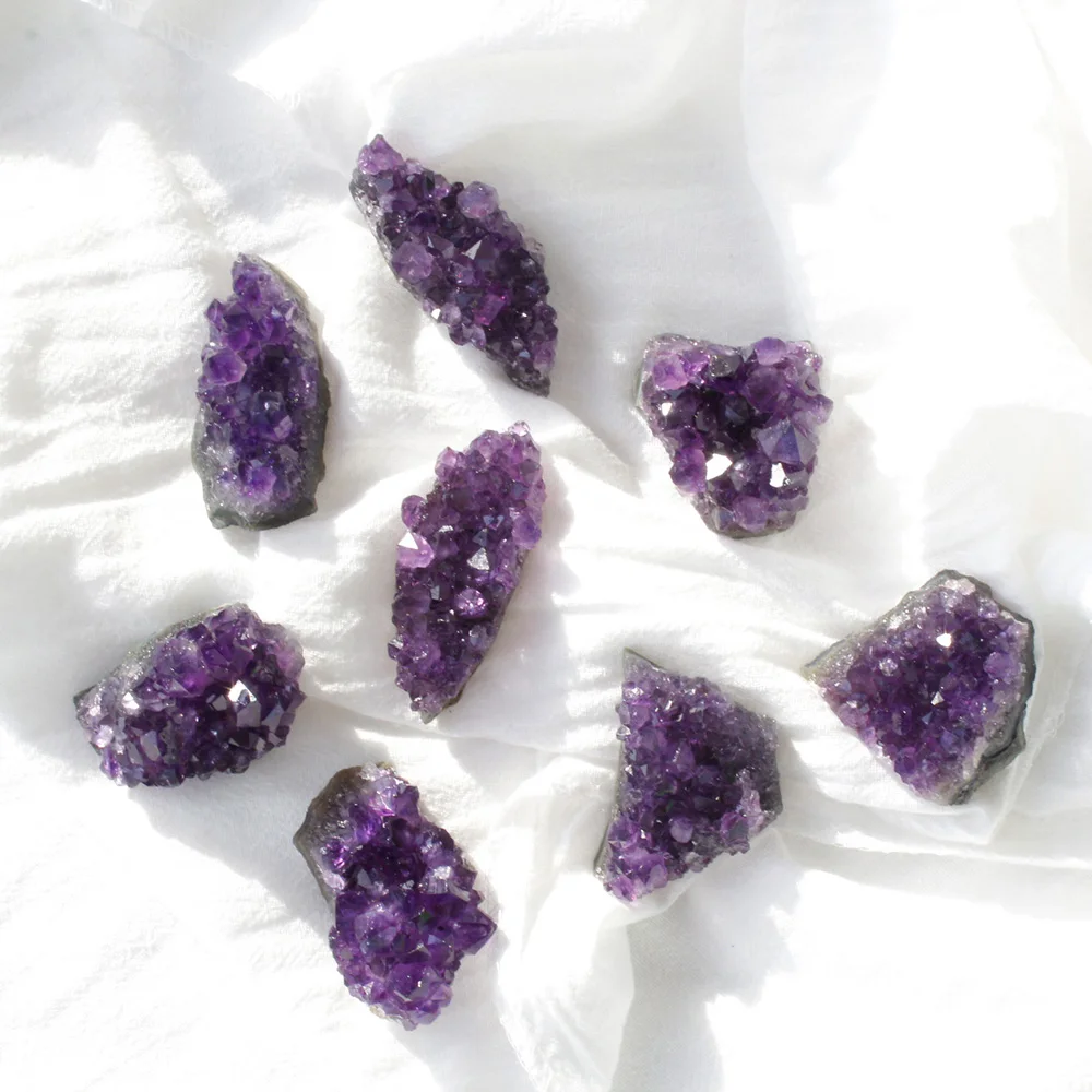 Uruguay Natürliche Kristall Raw Stein Energie Lila Quarz Healing Edelstein Amethyst Cluster Kristall Cave Home Dekoration – Detail 5