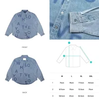 Veste en jean imprimée unisexe, style décontracté et ample, tendance, pour homme et femme 2