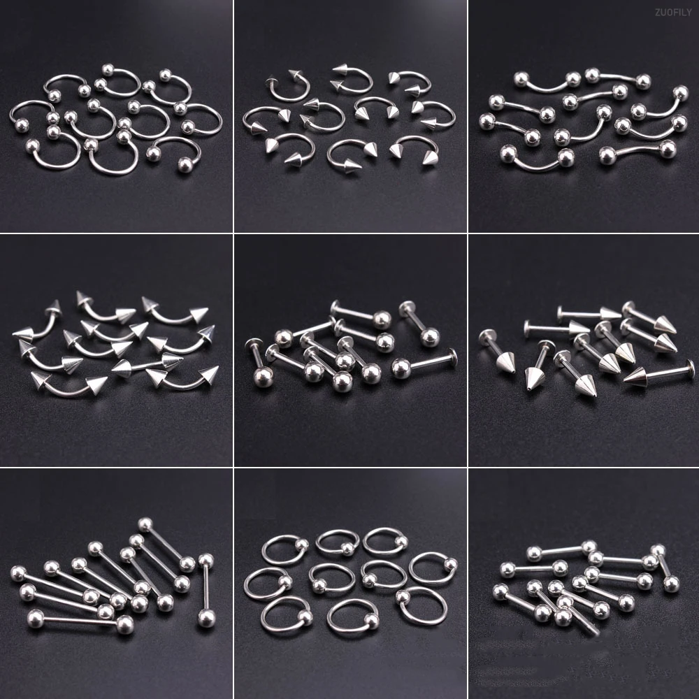 

10pcs/lot Punk Style Metal Curve Nail Charms Piercing Design Ring Jewelry Hand Drill Punk Style Nails Art Decoration
