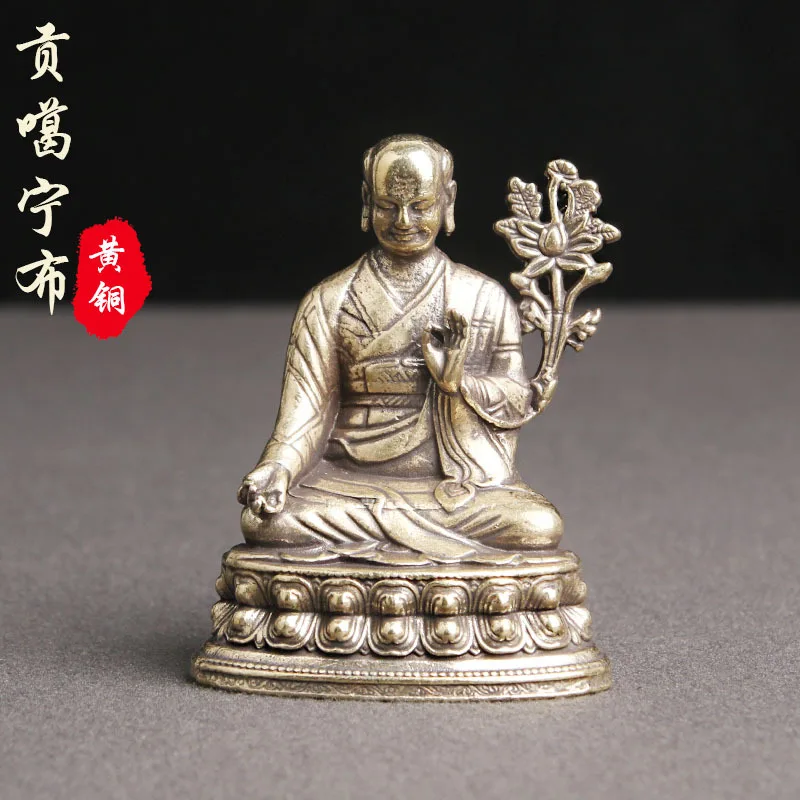 

Pure brass Tibetan Buddha Sakya Zugong Ganingbu Buddha statue, offering deity decorations and antique bronze artifacts