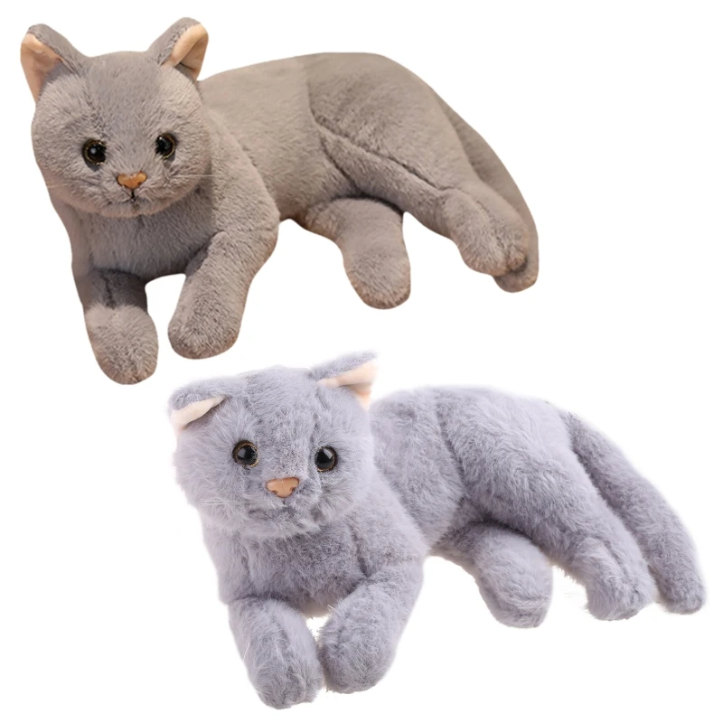 1PC 32cm/12inch Realistic for Cat Stuffed Animal Party Gift for Girls Mini for C Dropship sleeping baby eyes open 12inch realistic baby for girls vinyls handmade gift for kid toddlers appease dropship