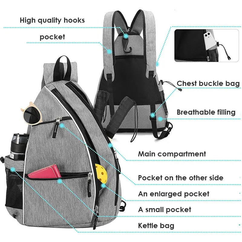 Tennis Backpack Badminton Bag Tennis Squash Sports Travel Large Capacity Racquet Bags Waterproof Oxford Rackets Backpack Unisex