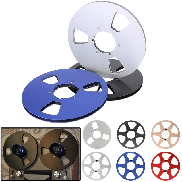  Sound Tape Empty Takeup Reel, Aluminum Alloy 6 Hole Opening  Machine Part Replacement Universal 1/4 10 Inch Empty Tape Reel for Reel To  Reel Tape Player (Blue) : Electronics