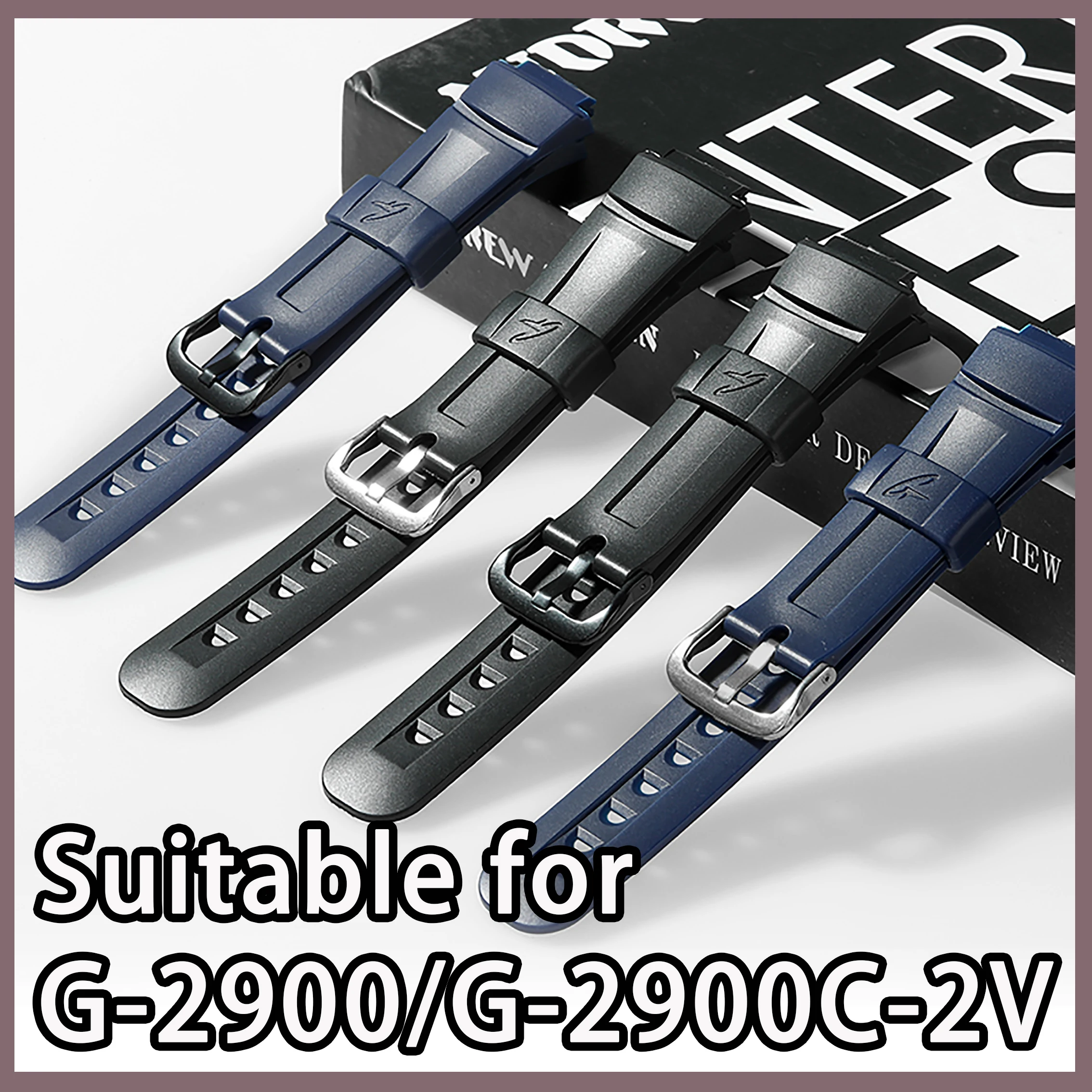 Watch Accessories ilicone Strap Buckle for 2900/G-2900C-2V Watch Band  Watch Strap Buckle Bands Rubber Sports strap 19mm