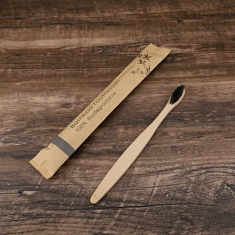Eco Friendly Bamboo Toothbrushes Soft Bristle Adult Pack Of 100_voghion.com