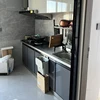 Stainless Steel Waterproof Kitchen Cabinets Household Storage Sink Stove Cabinet Kitchen Furniture Rental House Kitchen Cabinet 5