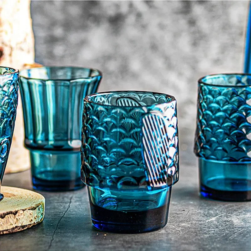 4Pcs/set Creative Koi Fish Cup Fish Shaped Glass Set Stackable Shaped Water Cup Household Water for Wedding Party Gift