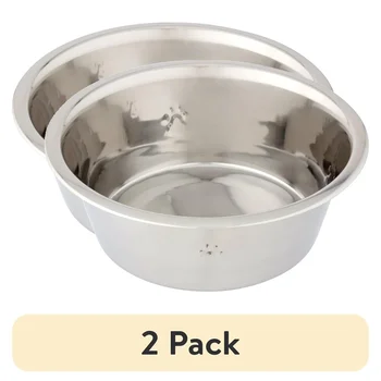 2 Pack Large Stainless Steel Dog Bowl 1